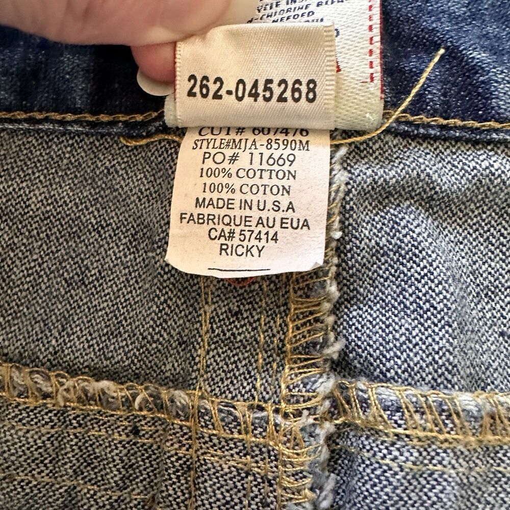 True Religion Men’s Bleached Ricky Jeans Size 42 x 30 Mens USA Made - Picture 12 of 15